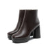 DAMENMODE PLATEAU BLOCKABSATZ STIEFELETTEN KOMFORT ELEGANT SCHUHE